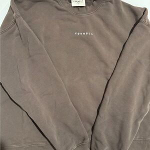 YoungLA Men's Large Brown Crewneck